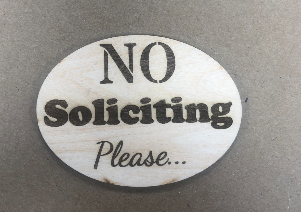 No Soliciting Sign