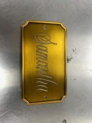 Personalized Trophy Name Plates, Custom Brass Plaque Engraved Memorial Plaques - Image 2