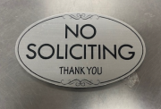 No Solicitation Sign