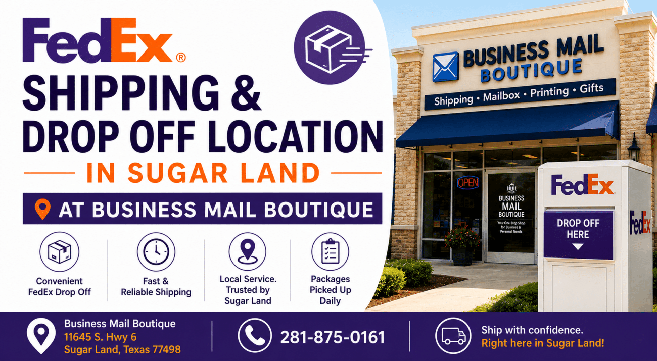 FEDEX SHIPPING IN SUGAR LAND
