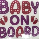 Baby on board - Decal Pink