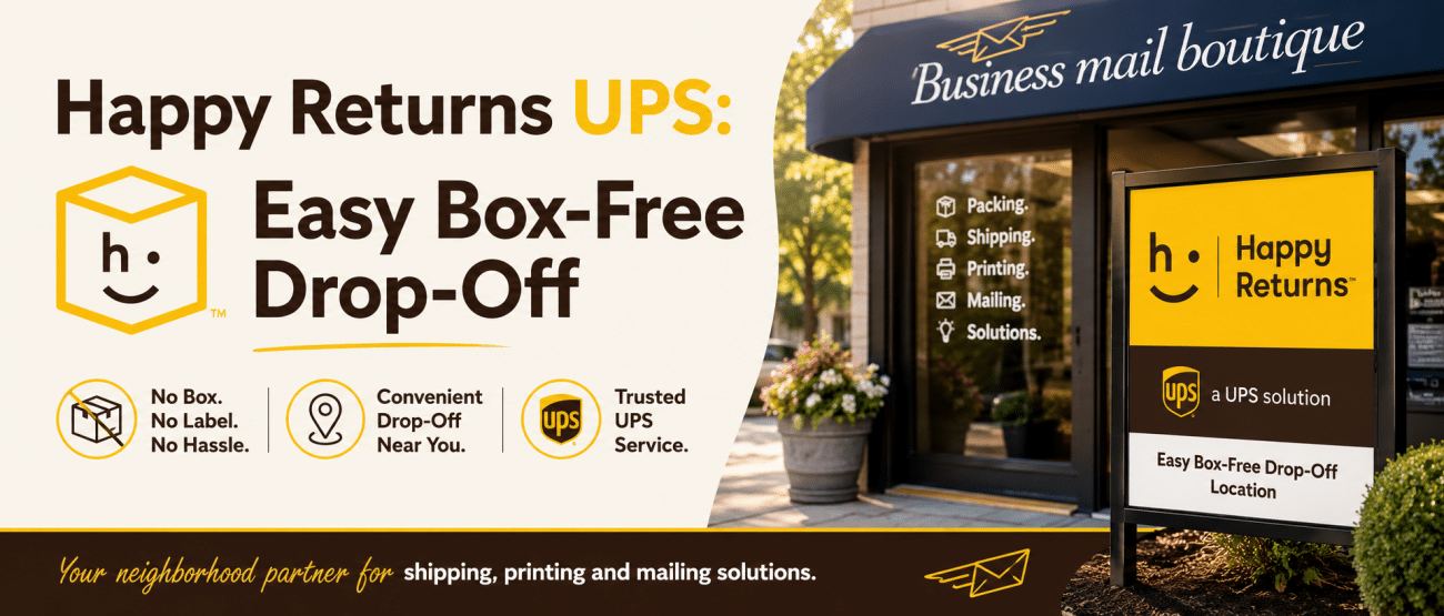 Happy Returns UPS: Easy Box-Free Drop-Off