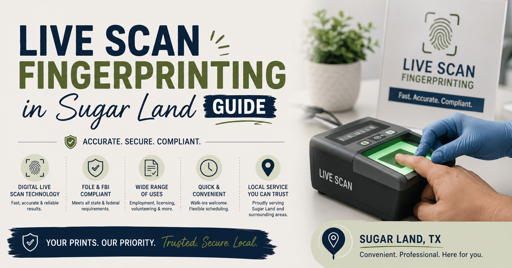 Live Scan Fingerprinting in Sugar Land