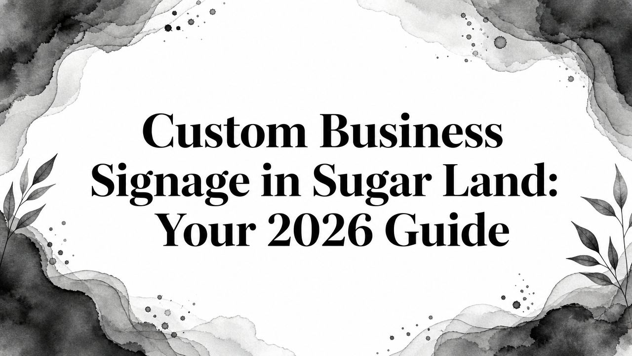 Custom Business Signage in Sugar Land
