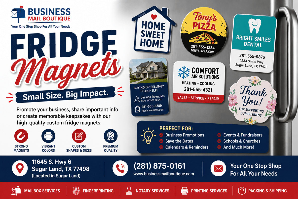 Custom Fridge Magnets in Sugar Land