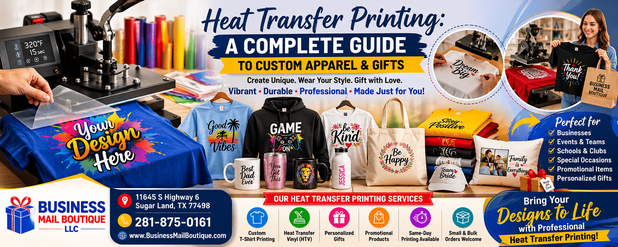Heat Transfer Printing: Custom Apparel & Personalized Gifts