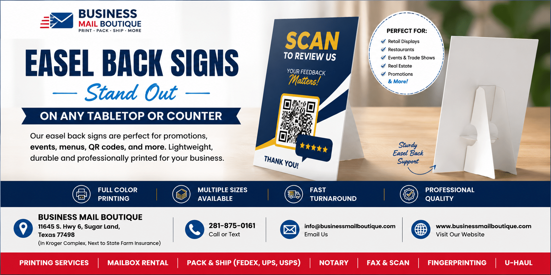A Guide to the Easel Back Sign