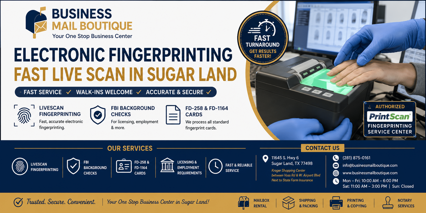 Electronic Fingerprinting Near Me: Fast Live Scan in Sugar Land