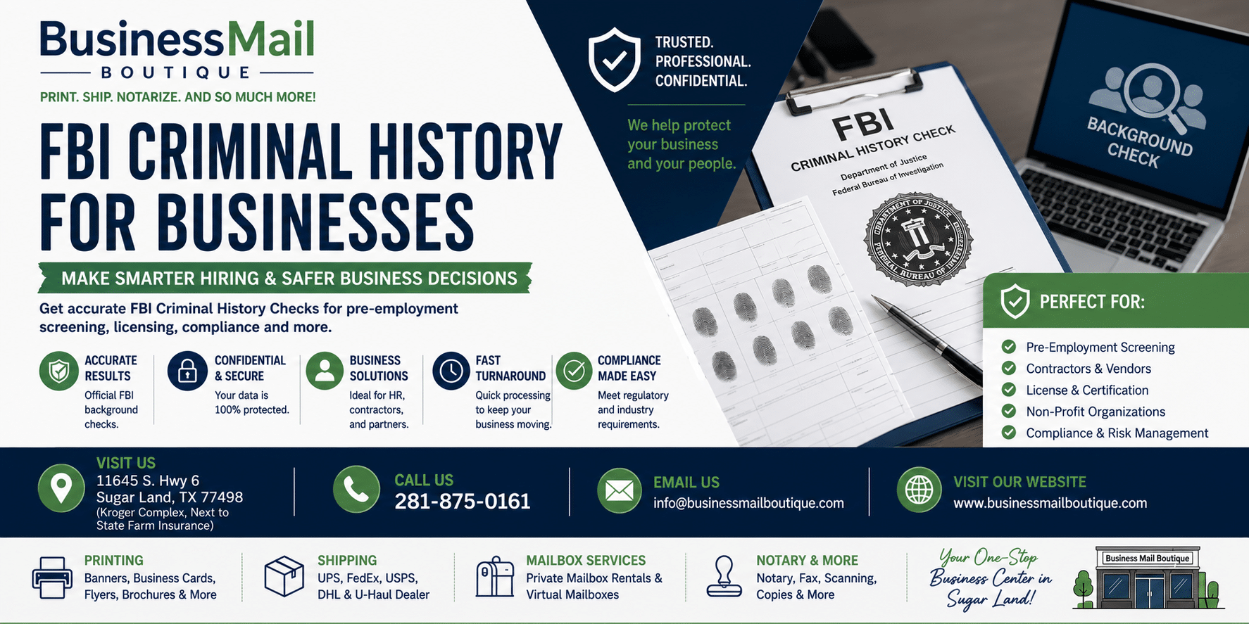 FBI Criminal History for Businesses