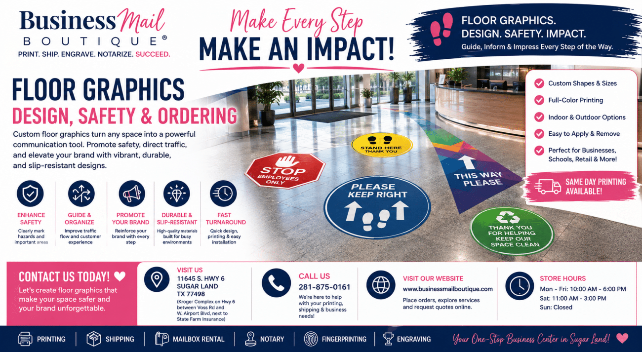 Floor Graphics: A Guide to Design, Safety, and Ordering