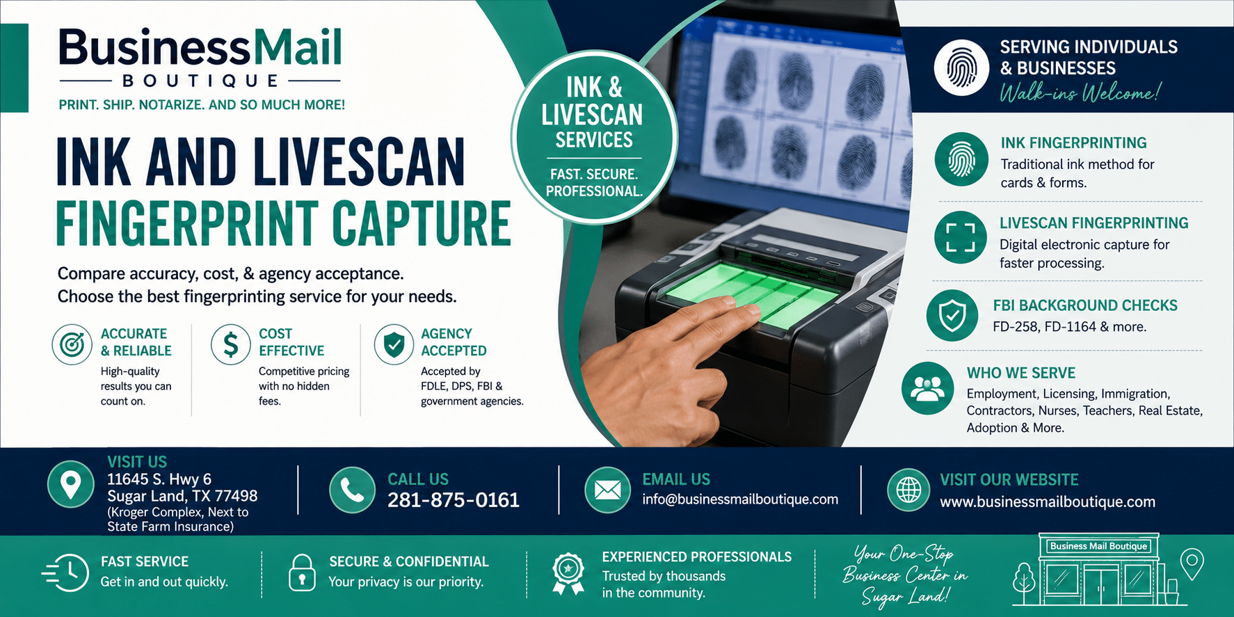 Fingerprinting – Ink and Livescan Capture
