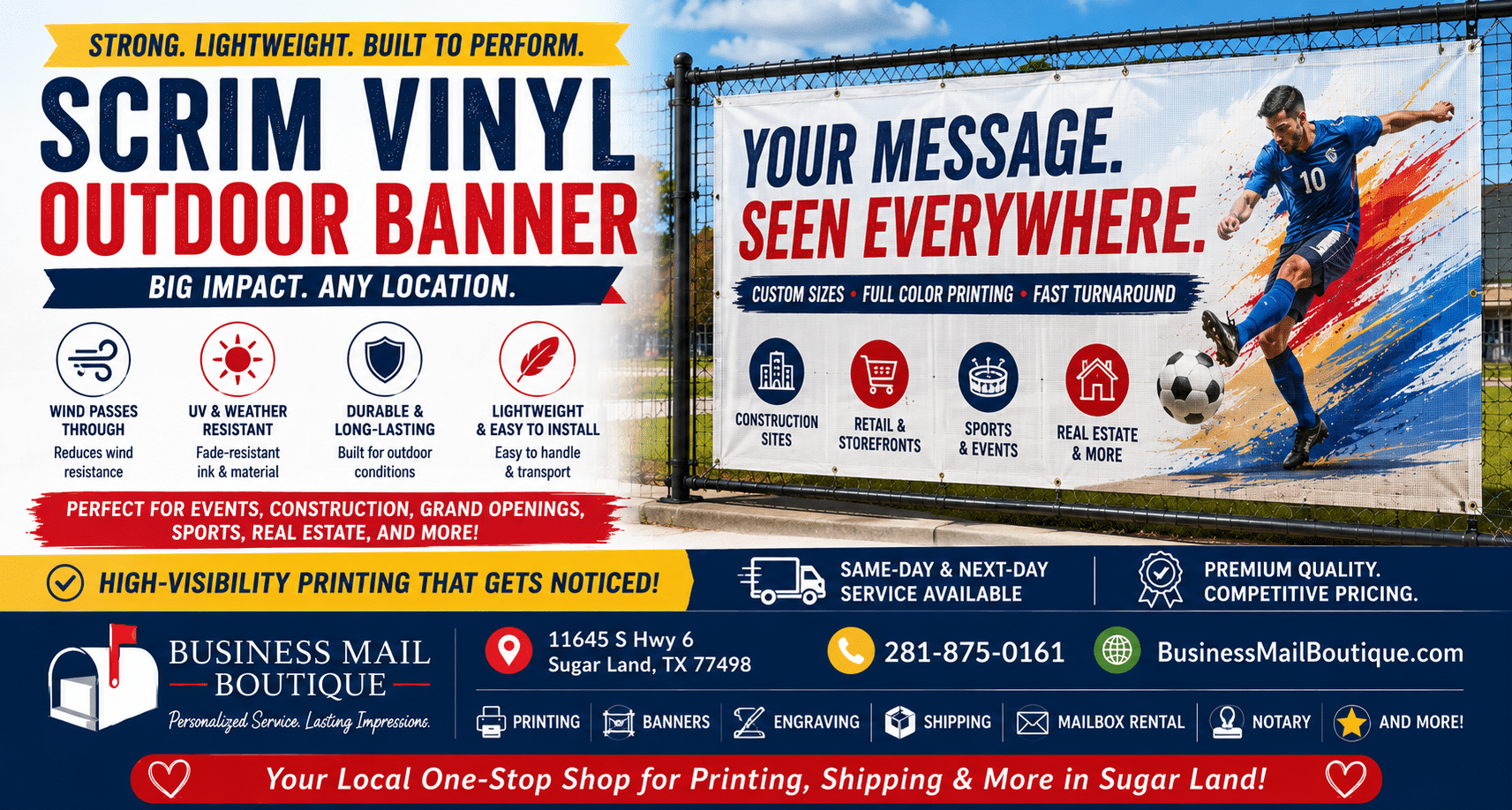 Scrim Vinyl Outdoor Banner