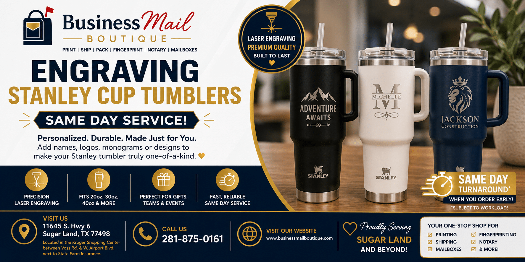 Engraving Stanley Cup Tumblers Same Day