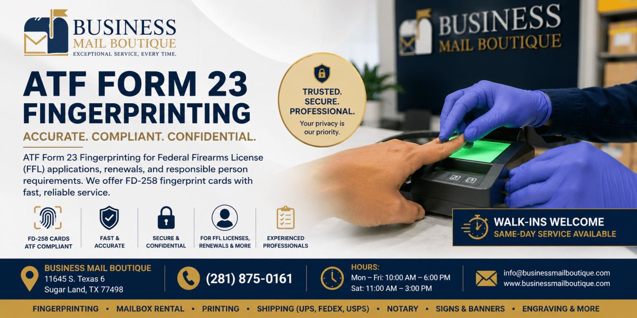 ATF Form 23 Fingerprinting