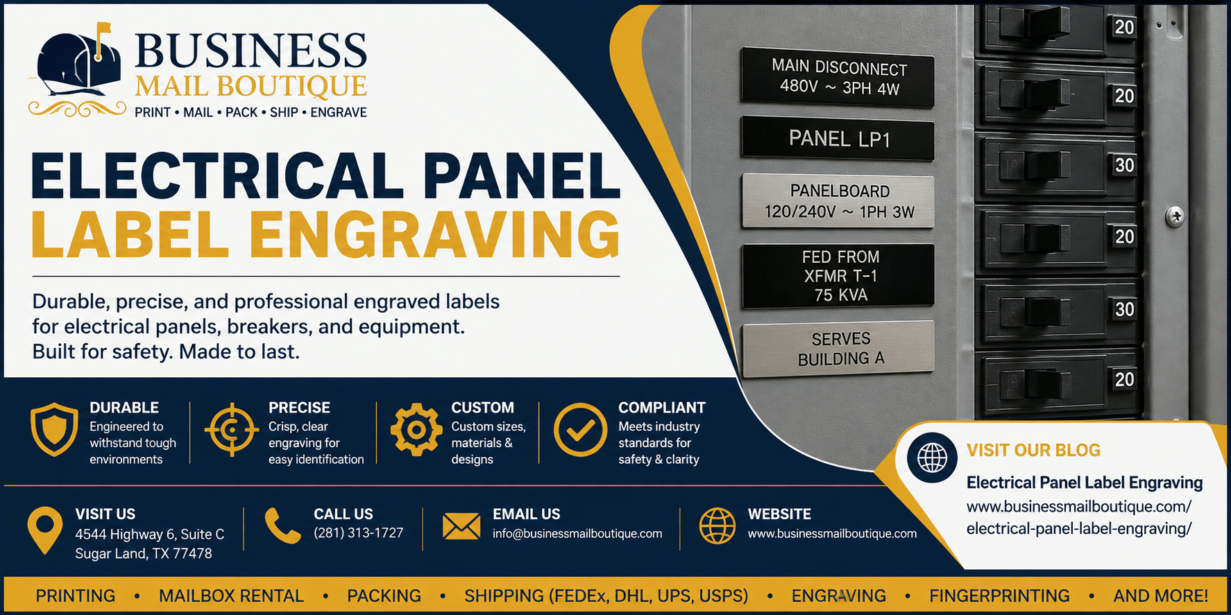 Electrical Panel Label Engraving
