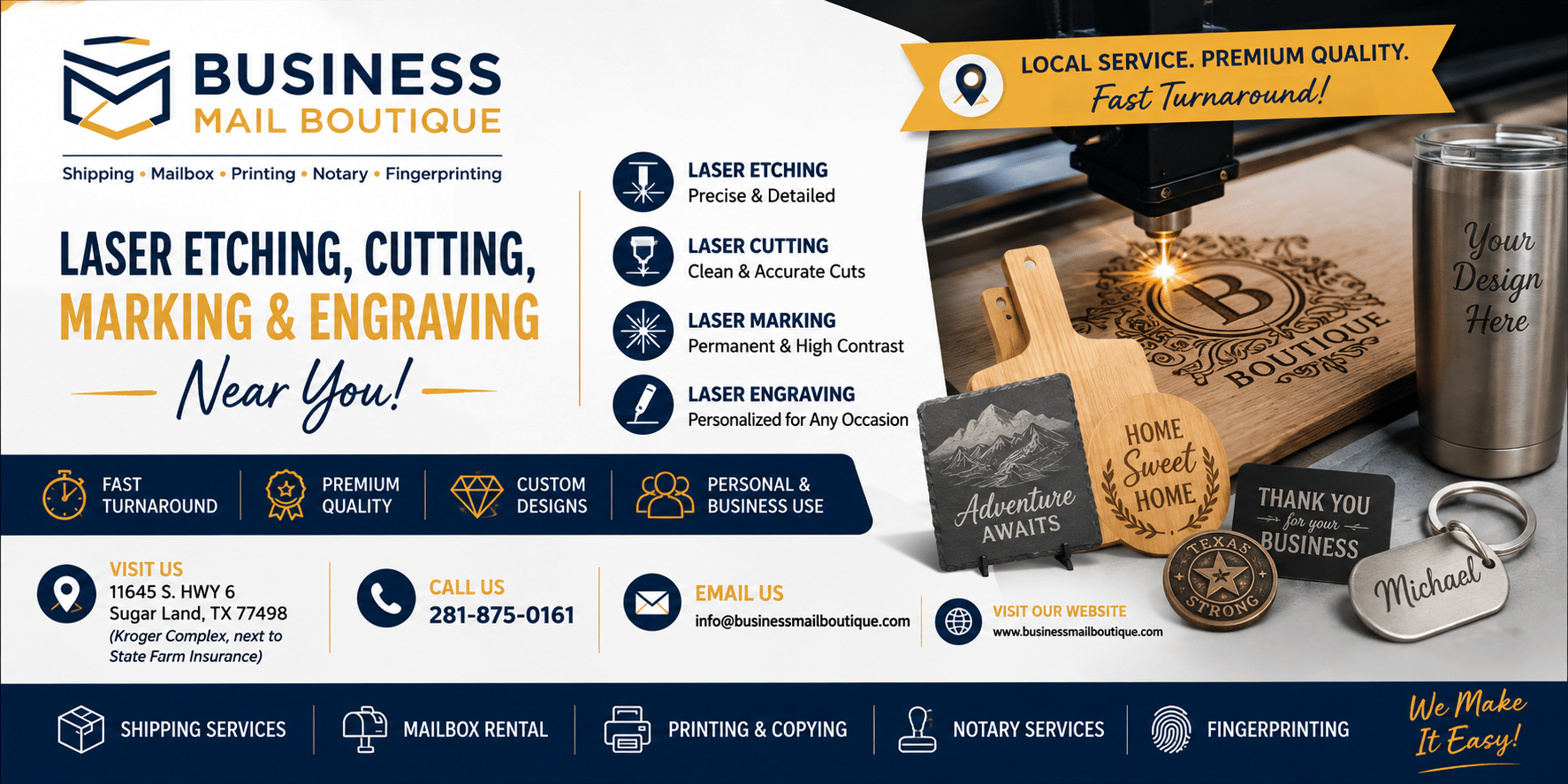 Laser Etching, Cutting, Marking and Engraving Near Me