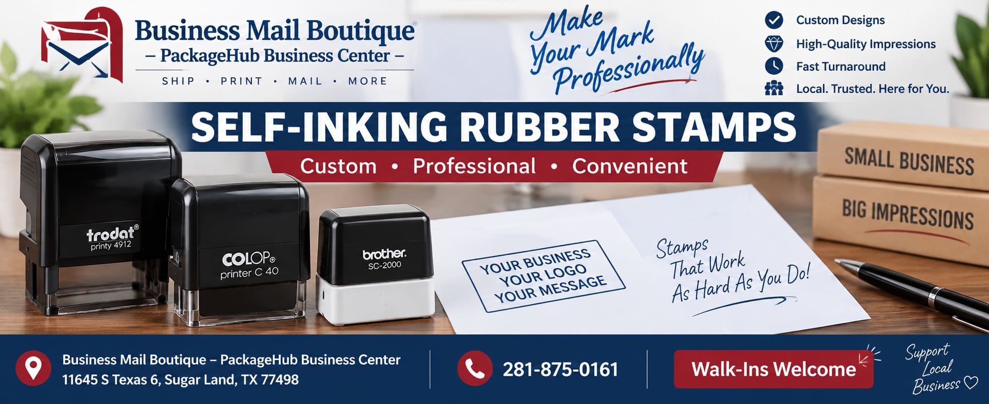 Self Ink Rubber Stamps