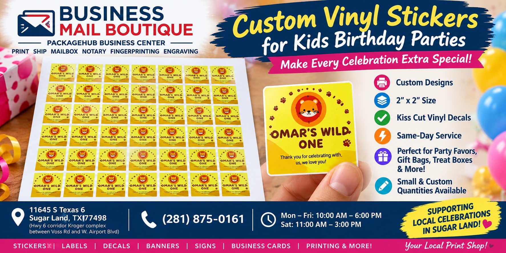 Vinyl Stickers – Same-Day Printing